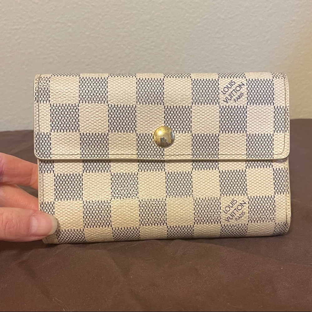 Azur damier wallet